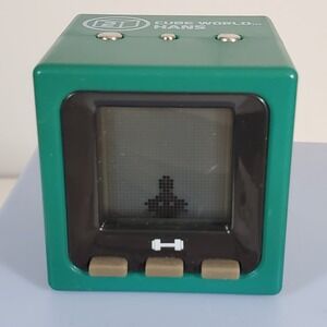 Radica Cube World Hans Series 2 Green 2006 Electronic Pocket Stickman Tested